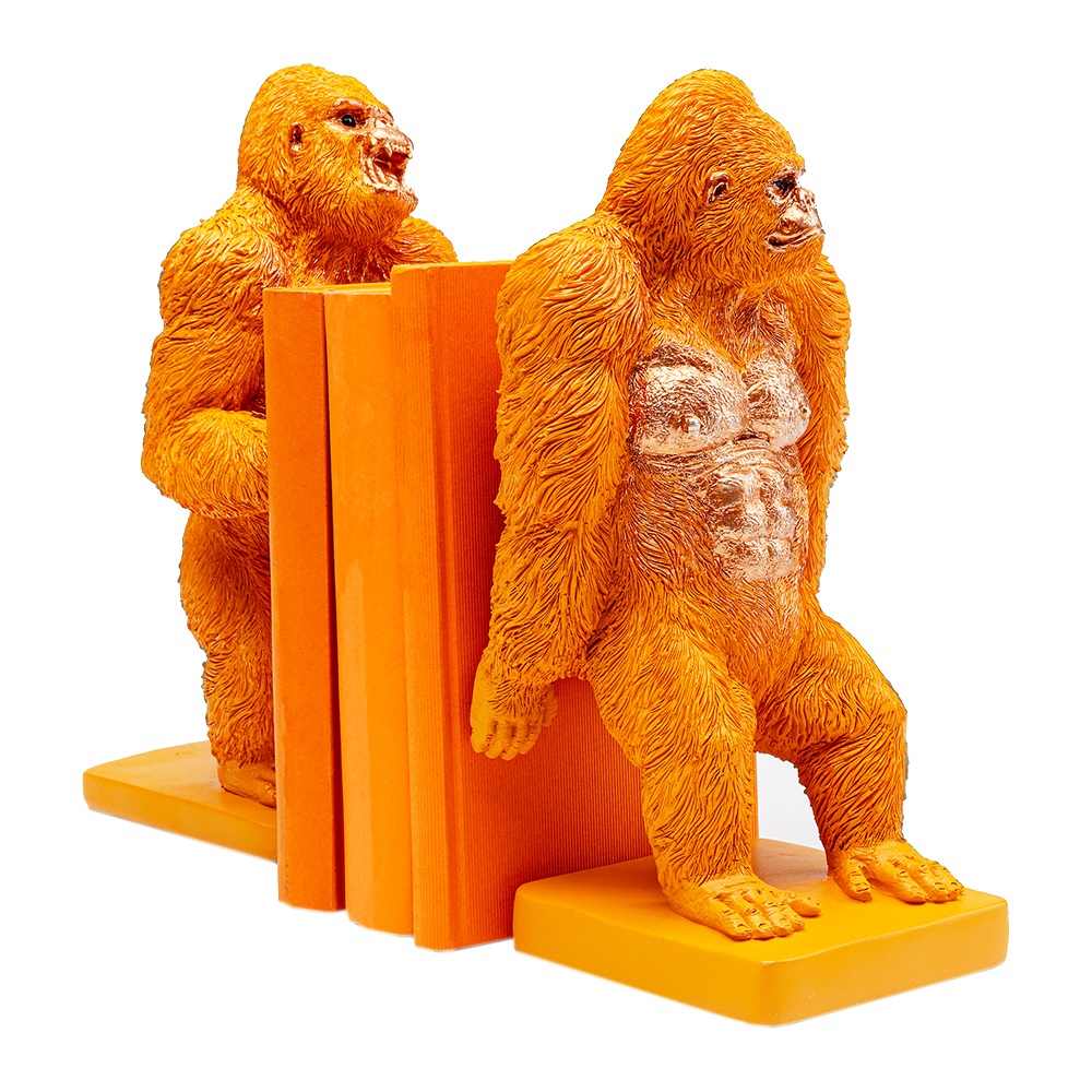 ブックエンド ゴリラオレンジ 2/SET - 家具のアイソウ